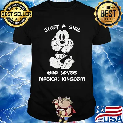 Disney mickey mouse just a girl who loves magical kingdom diamond shirt