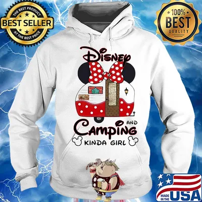Disney minnie mouse and camping kinda girl s Hoodie