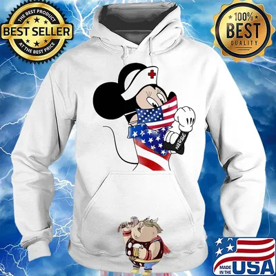 Disney minnie mouse nurse american flag independence day s Hoodie