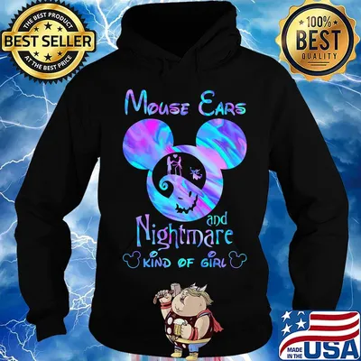 Disney mouse ears and nightmare kind of girl s Hoodie