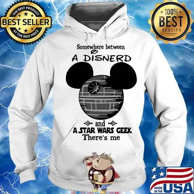 Disney mouse somewhere between a disnerd and a star wars geek there's me s Hoodie