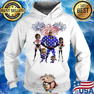 Disney mr. Incredible firework america 4th of july independence day s Hoodie