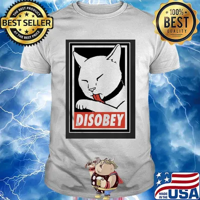 Disobey Cat Animal Lover Shirt