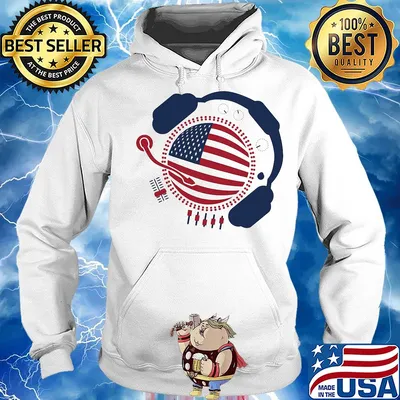 Dj headphones american flag independence day s Hoodie
