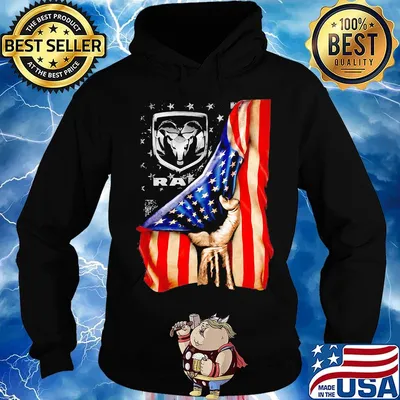 Dodge jeep ram logo american flag independence day s Hoodie