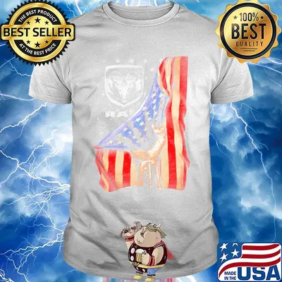 Dodge jeep ram logo american flag independence day shirt