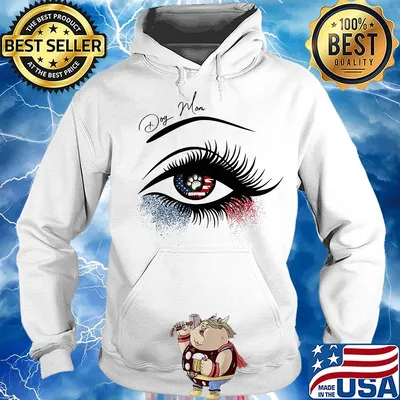 Dog mom eye american flag 4th of july independence day s Hoodie
