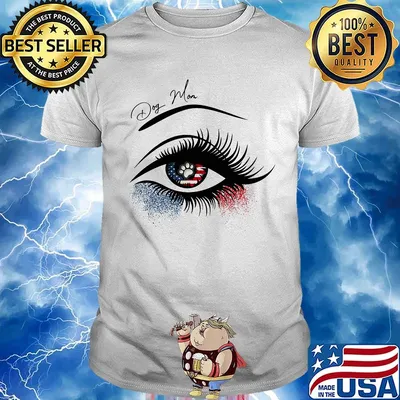 Dog mom eye american flag 4th of july independence day shirt