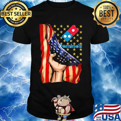 Domino's american flag independence day shirt