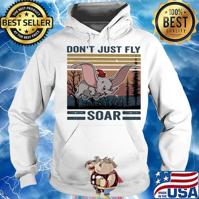 Don't just fly soar elephant vintage retro s Hoodie