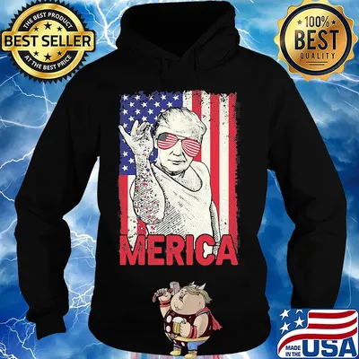 Donald trump merica american flag independence day s Hoodie