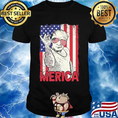 Donald trump merica american flag independence day shirt