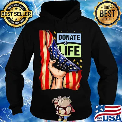 Donate life american flag independence day s Hoodie