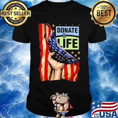 Donate life american flag independence day shirt