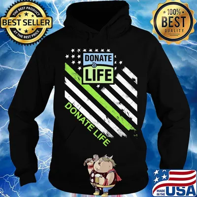 Donate life logo american flag independence day s Hoodie