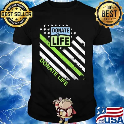 Donate life logo american flag independence day shirt