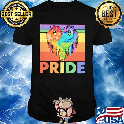 Dragon Heart LGBT Pride Vintage Retro Shirt