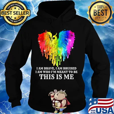 Dragon LGBT I am brave I am bruise I am who I'm meant to be this is me s Hoodie