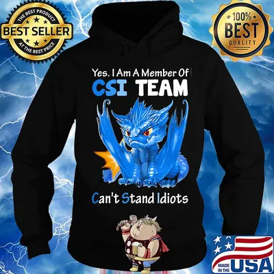 Dragon yes I am a member of csi team can't stand idiots s Hoodie