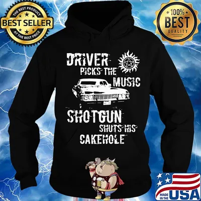Driver picks the music shotgun shuts his cakehole sun s Hoodie