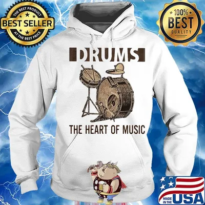 Drums the heart of music s Hoodie