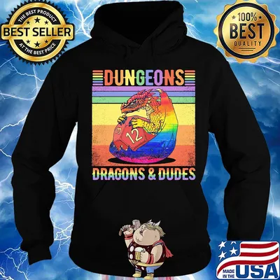 Dungeons Dragons And Dudes LGBT Vintage Retro Shirt Hoodie