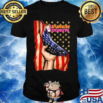 Dunkin donuts american flag independence day shirt