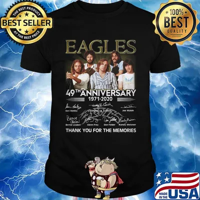 Eagles 49th anniversary 1971 2020 thank you for the memories signatures shirt