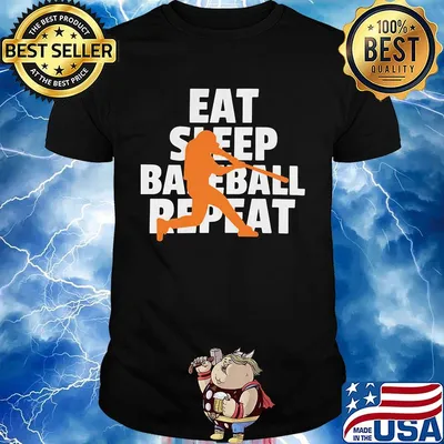 Eat sleep baseball repeat shirt