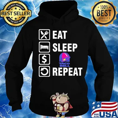 Eat sleep taco bell logo repeat s Hoodie