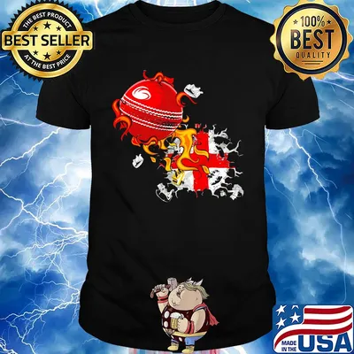 England cricket flag fire shirt