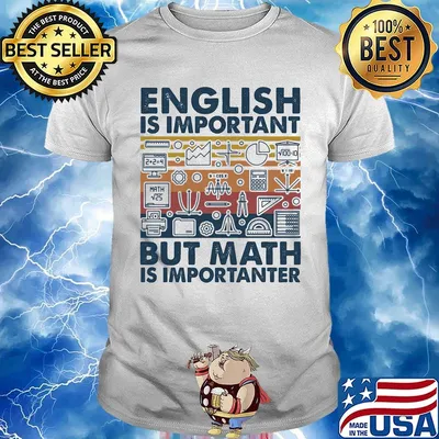 English Is Important But Math Is Importanter Vintage Retro Shirt