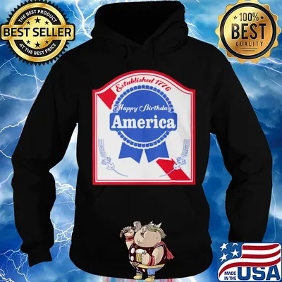 Established 1776 happy birthday america flag s Hoodie