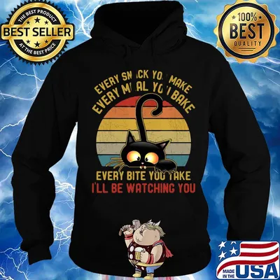 Every Bite You Take I'll Be Watching You Cord Cat Vintage Retro Shirt Hoodie