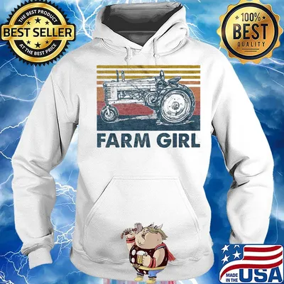 Farm girl vintage retro s Hoodie