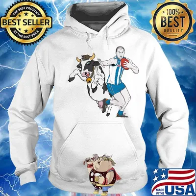 Farm hero cow and football player s Hoodie