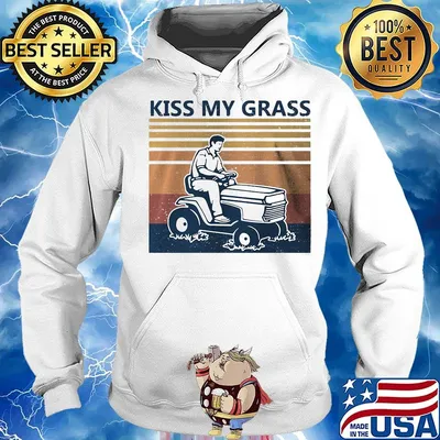 Farmer kiss my grass vintage retro s Hoodie
