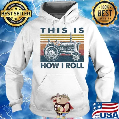 Farmer this is how i roll vintage retro s Hoodie