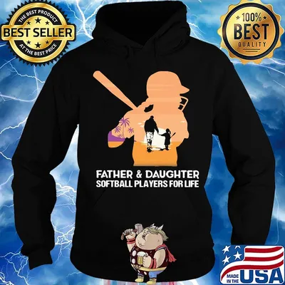 Father and daughter softball players for life happy fathers day s Hoodie