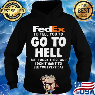 Fedex i'd tell you to go to hell but i work there and i don't want to see you every day s Hoodie