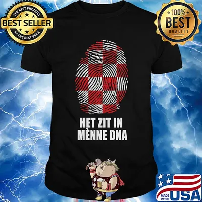Fingerprints het zit in menne dna shirt