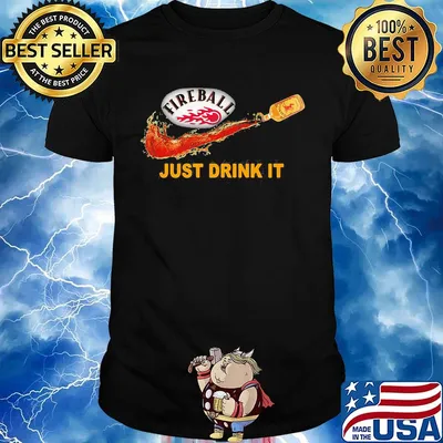 Fireball cinnamon whisky nike just drink it logo shirt