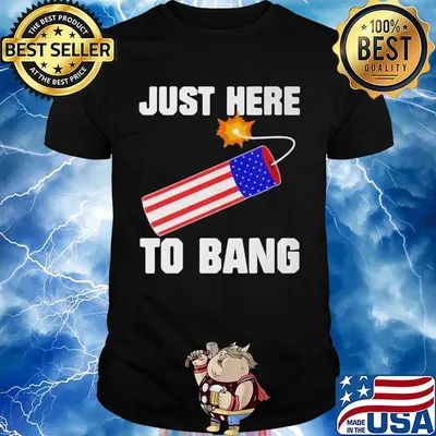 Firework just here to bang america 4th of july independence day shirt