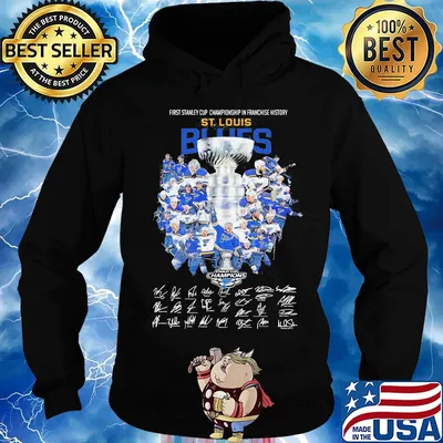 First stanley cup championship in franchise history st. Louis blues signatures s Hoodie