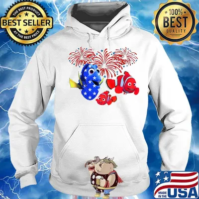 Fish American Flag Independende Day Shirt Hoodie