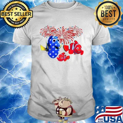 Fish American Flag Independende Day Shirt