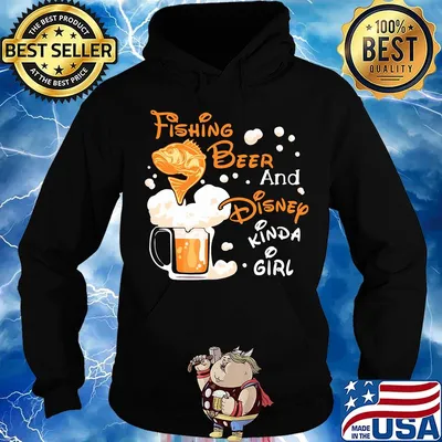 Fishing beer and disney kinda girl s Hoodie