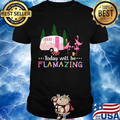 Flamingo today will be flamazing camping shirt