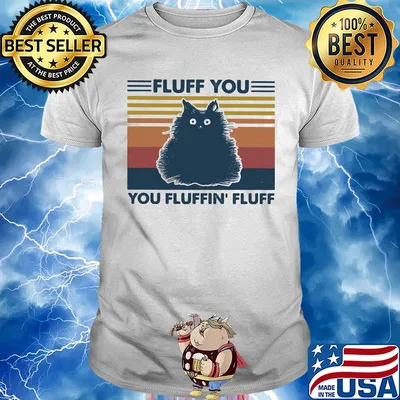 Fluff you you fluffin' fluff cat vintage retro shirt