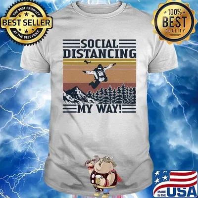 Fly social distancing my way vintage retro shirt